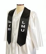 60" Black Custom Graduation Stole 1
