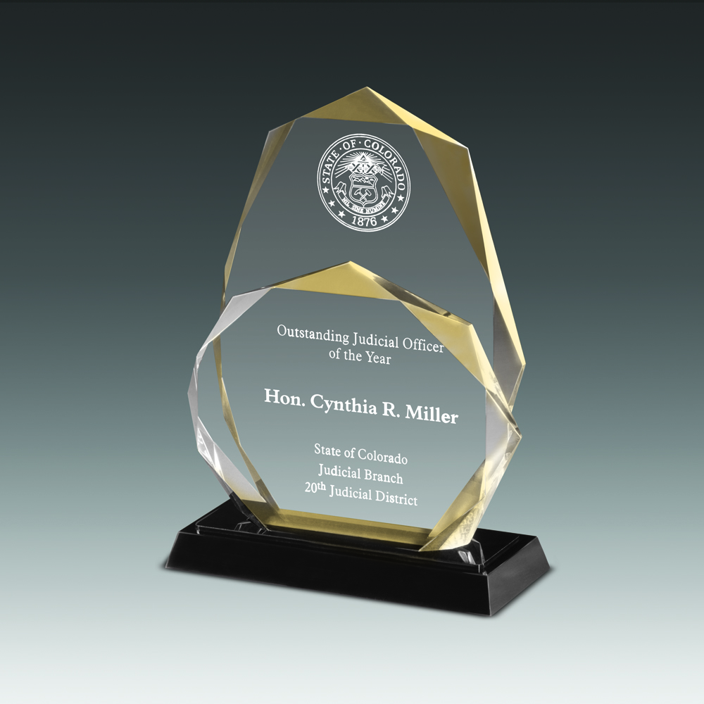 Twin Octagon Towers Ultimate Achievement Award (9"x11"x3") 1