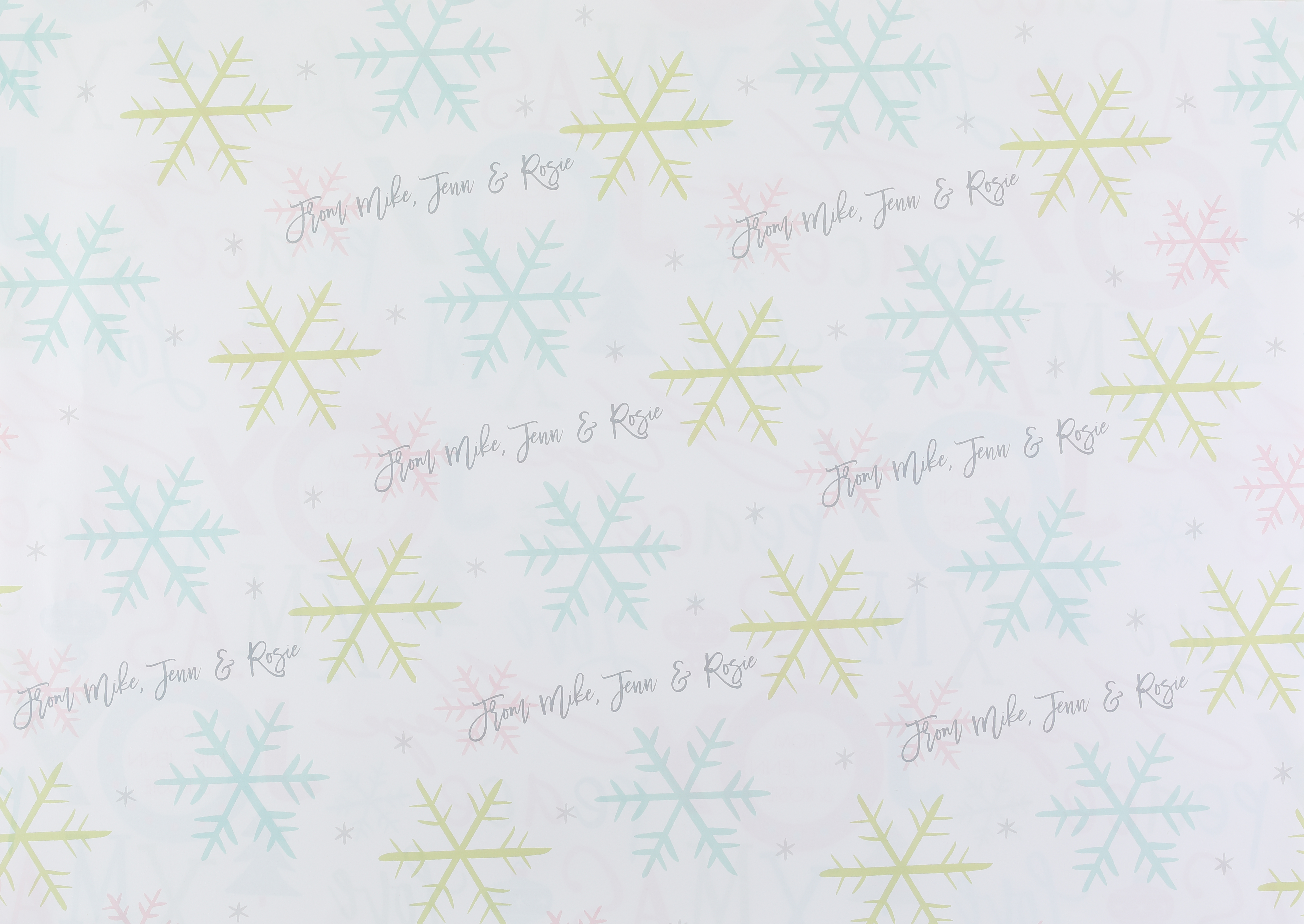 Holiday Wording Reversible Wrapping Paper (28"x20") 4