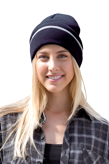 Edge Stripe Knit Beanie 3