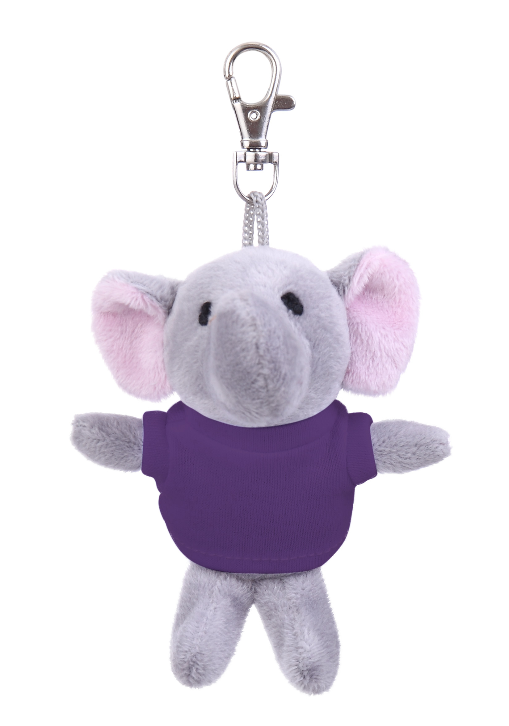 Soft Plush Elephant Keychain with Tee 3