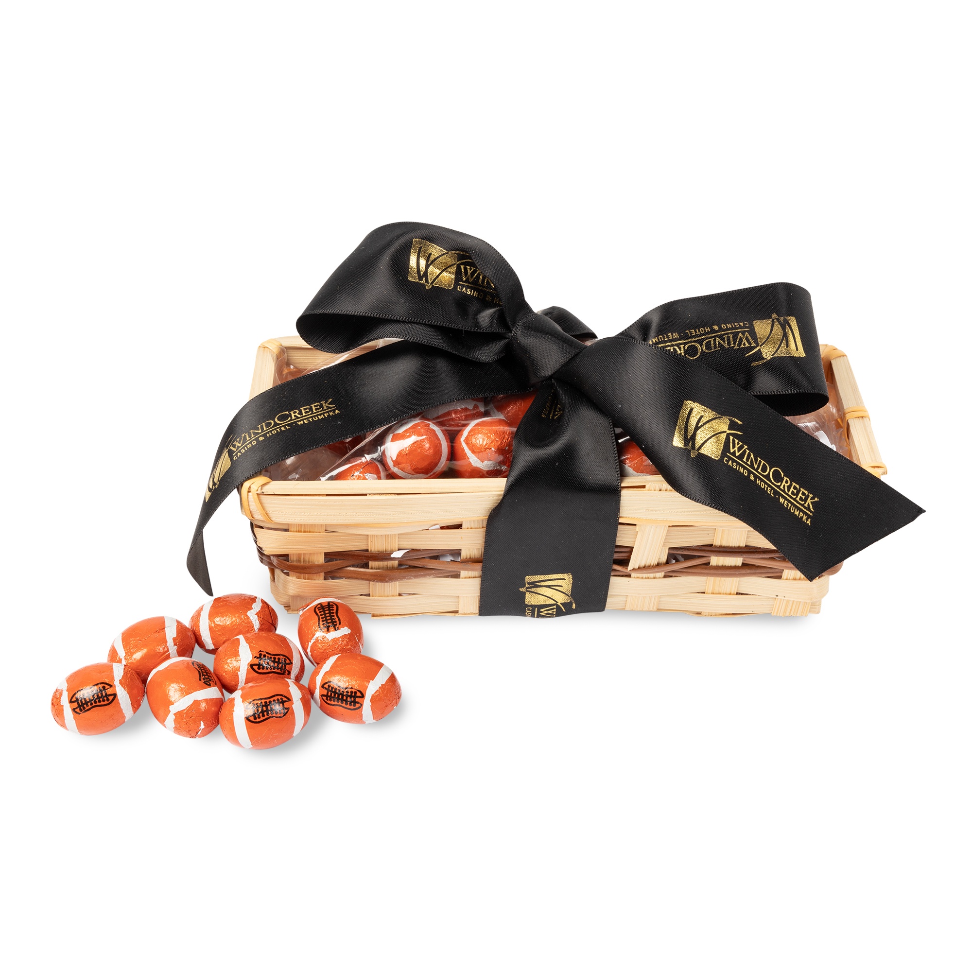 Gift Basket with Chocolate Footballs 1