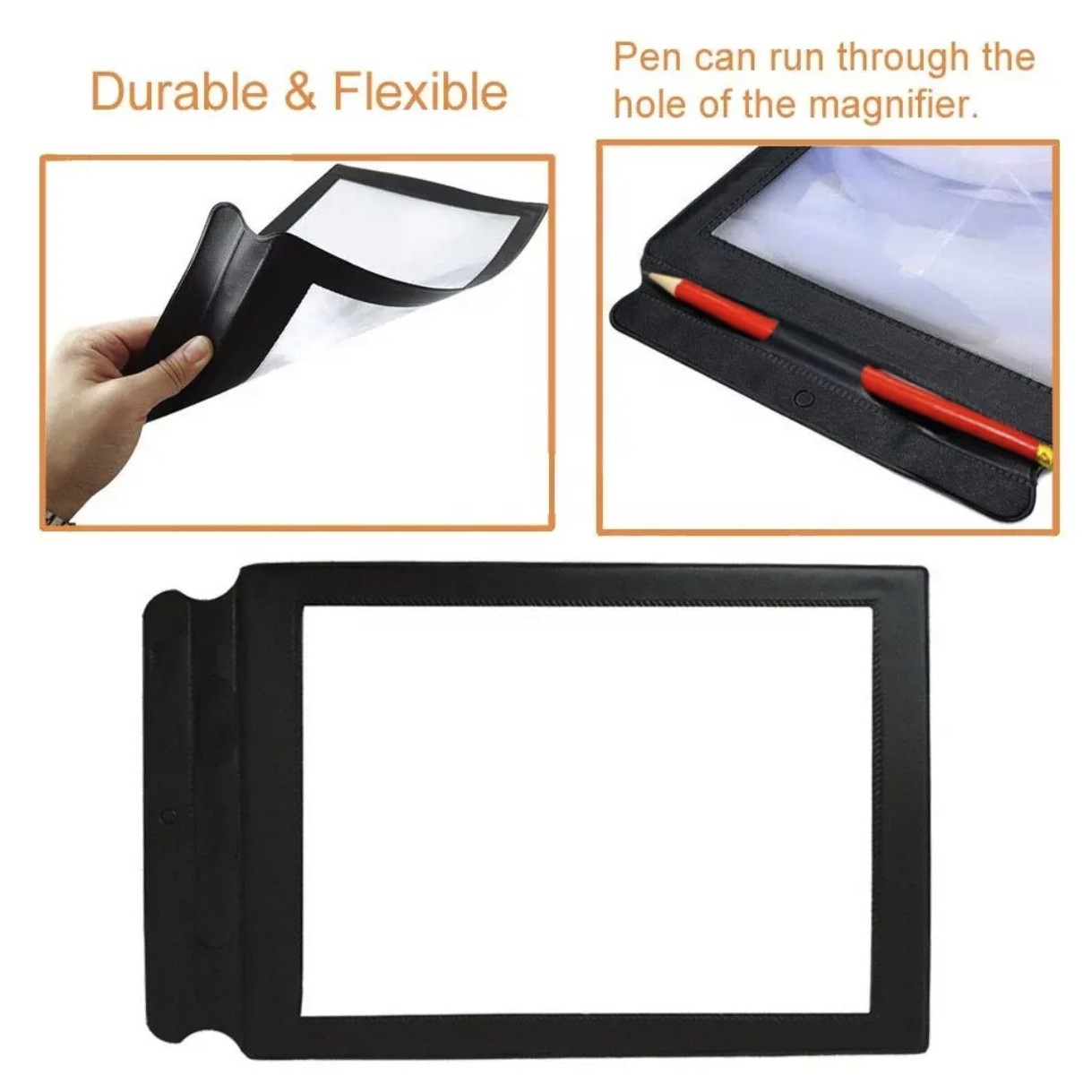 A4 Magnifying Glass 3X Magnification Full Page Magnifier 3