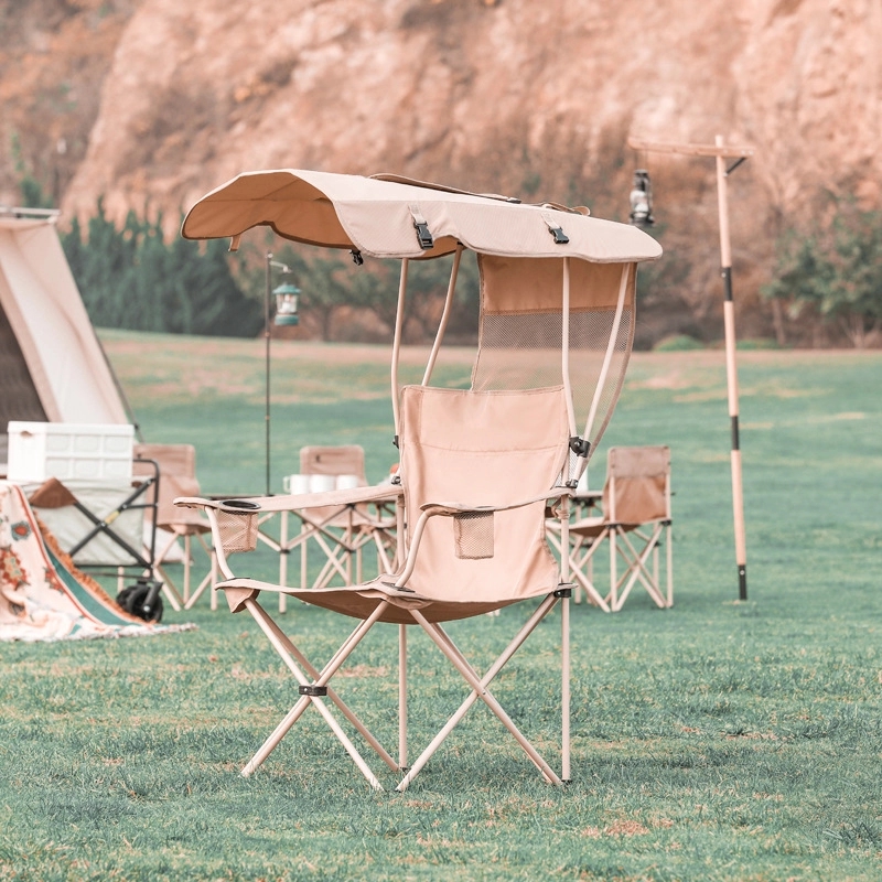 Foldable Beach Chair w/ Sunshade 8