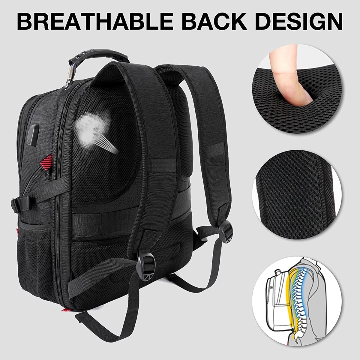 50L Large Capacity Travel Waterproof Bag Laptop Backpacks 2