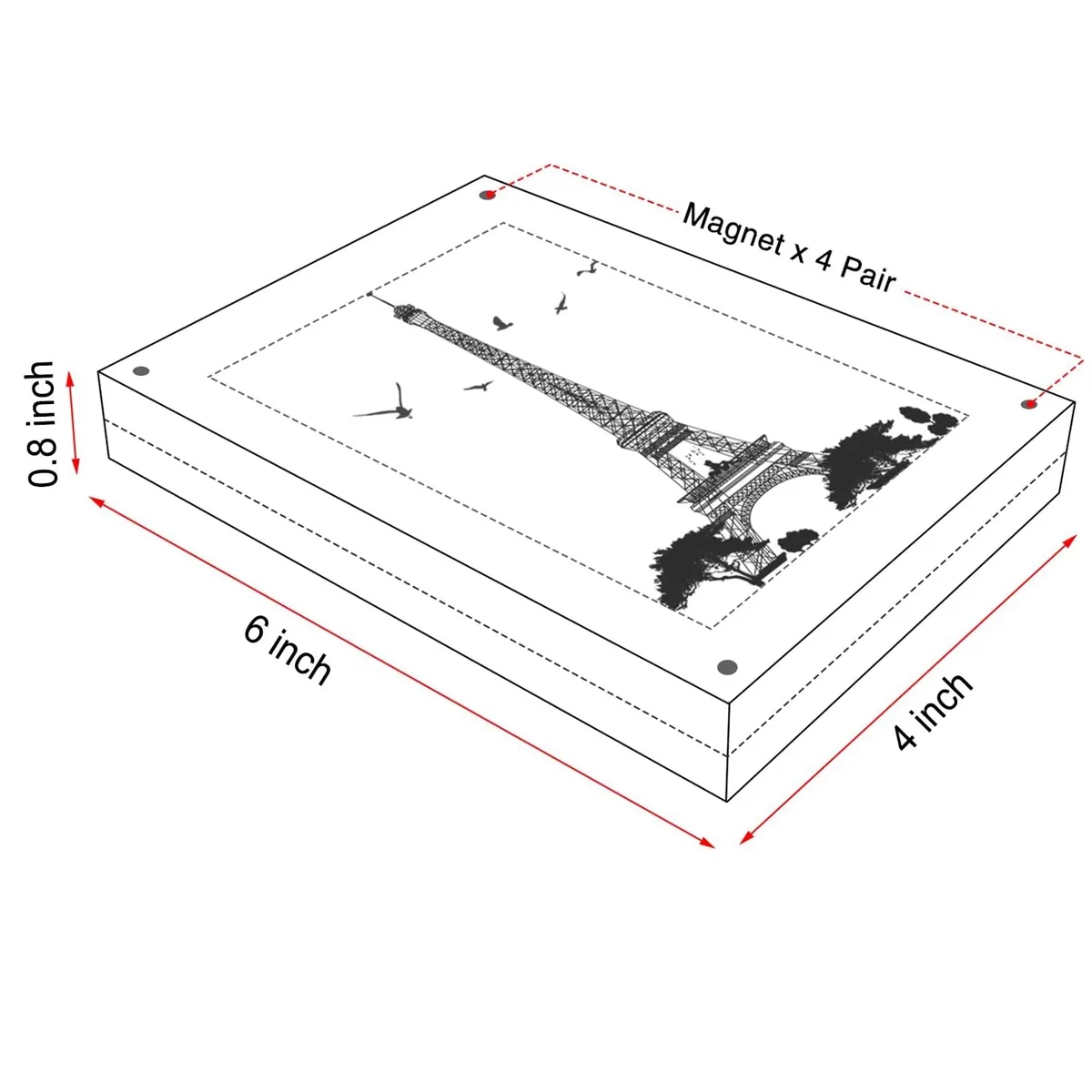 Desktop Frameless Magnetic Photo Frame 4