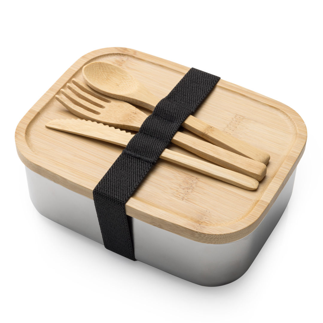 Chapman 4pc To Go Box w/Bamboo Lid & Utensils 2