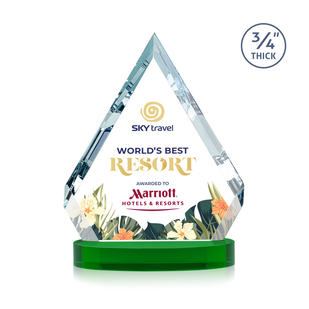 Apex VividPrint™ Award on Alberton Base - Green 5
