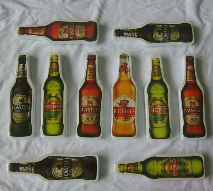 Beer Bottle Shaped Compressed Towel With Full Color Imprint Card 2