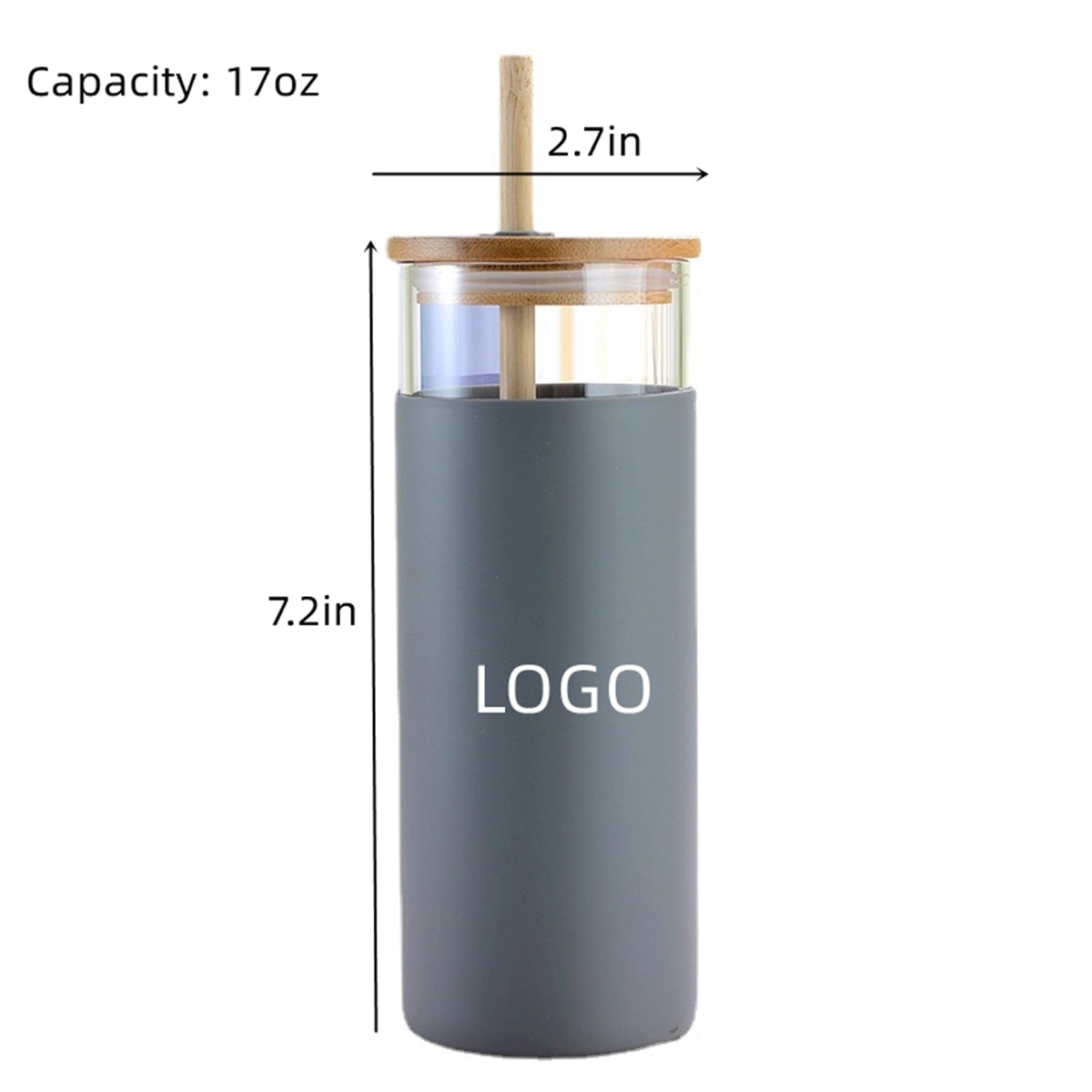 17 Oz Glasstumblers With Silicone Protective Sleeve 5