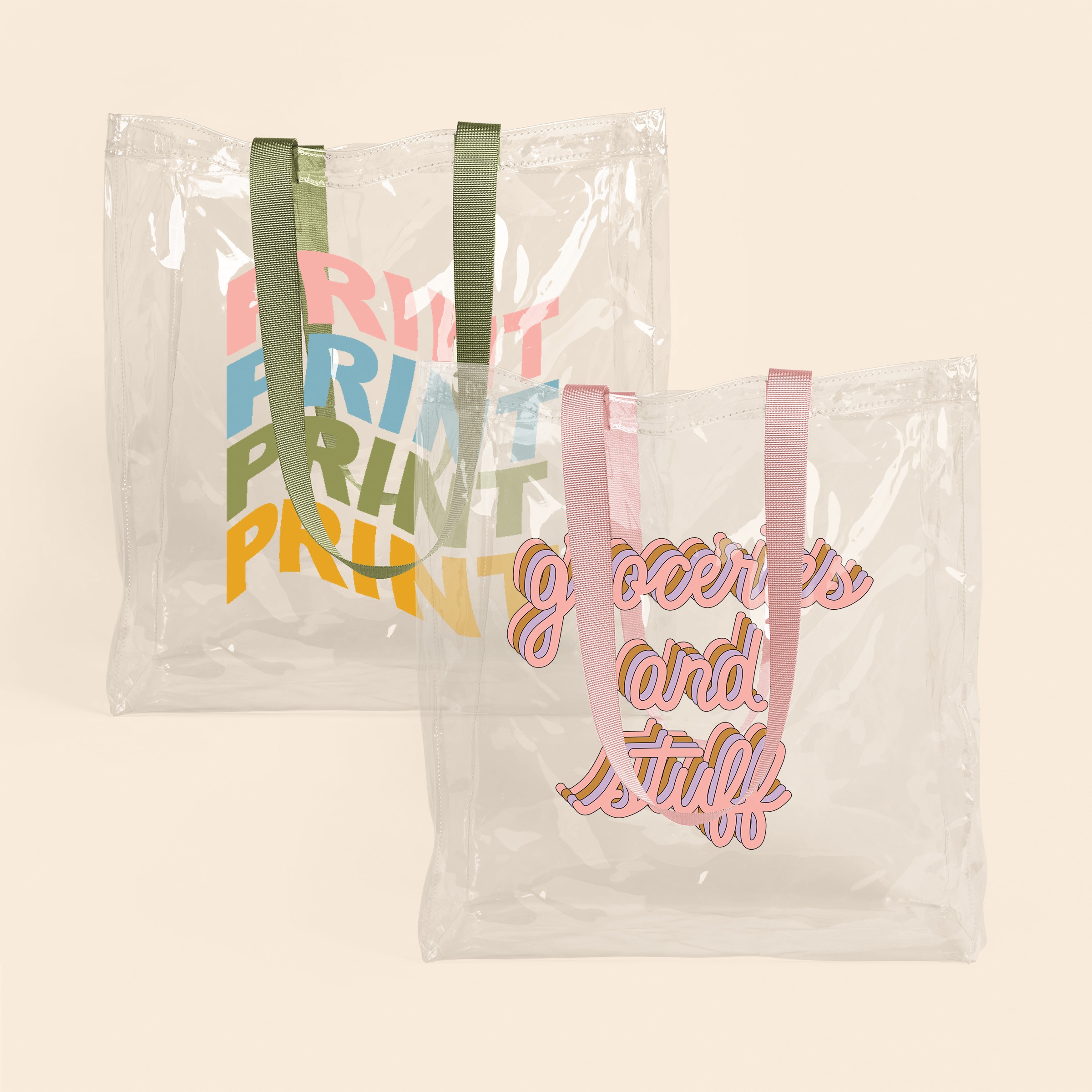 ALL THAT GROCERY TOTE - CLEAR VINYL
