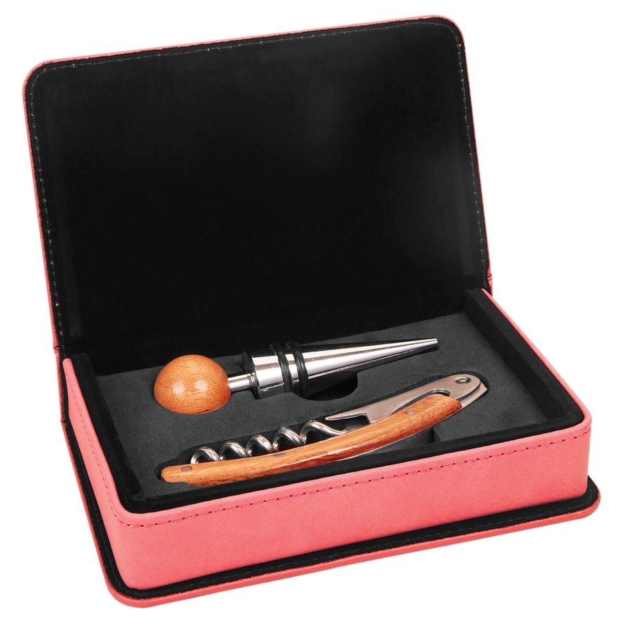 Leather Wine 2 PIECE Tool Set 2