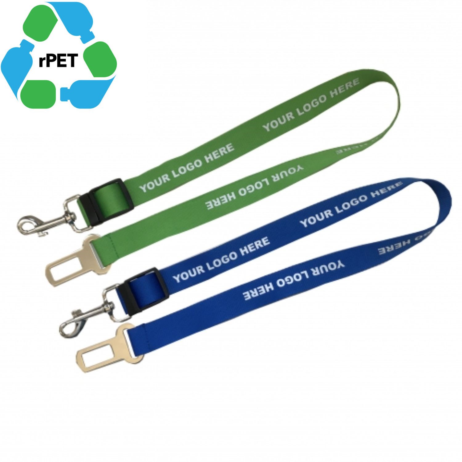 1"W x 24"L rPET Eco-friendly Adjustable Pet Safety Seatbelt Leash 1