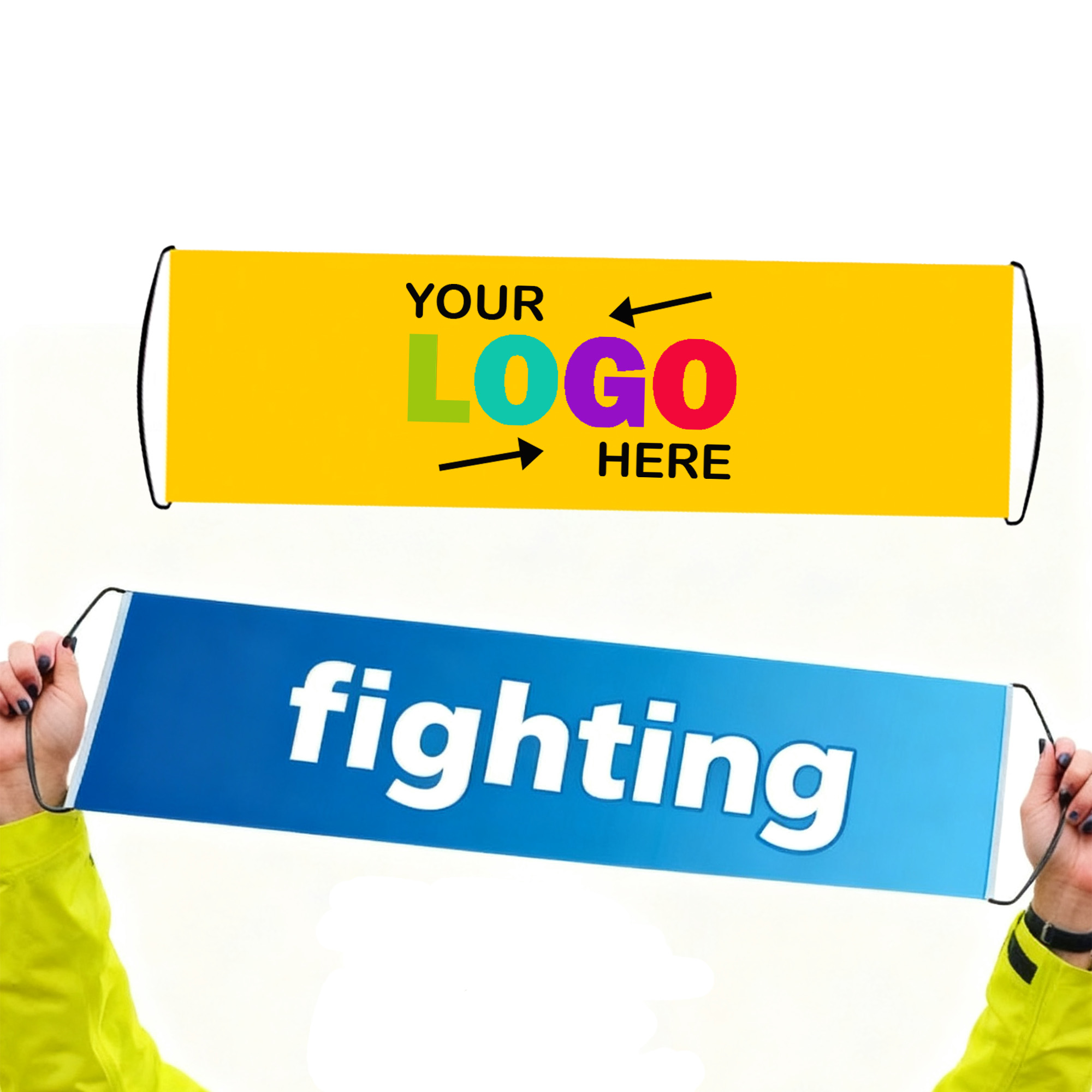 Sports Event Cheering Handheld Pull Banner Flags 2