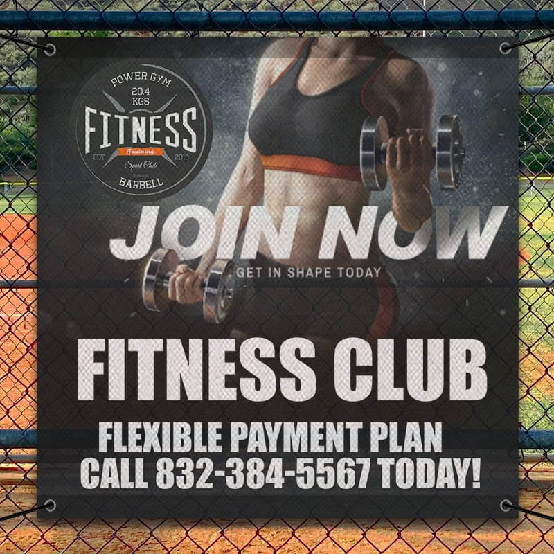 Custom 3' X 3' Mesh Banners 7