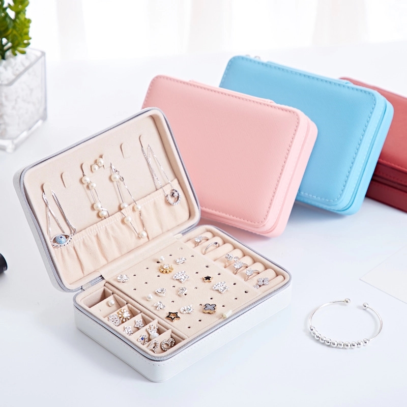 Portable Travel Jewelry Organizer Box with Mirror / Hook 5