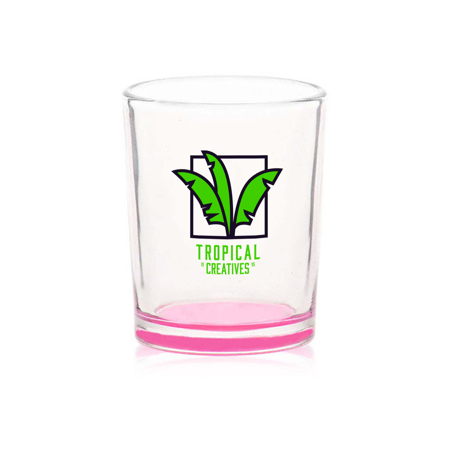 3 oz. Glass Votive Candle Holder (2 Color Imprint) 4