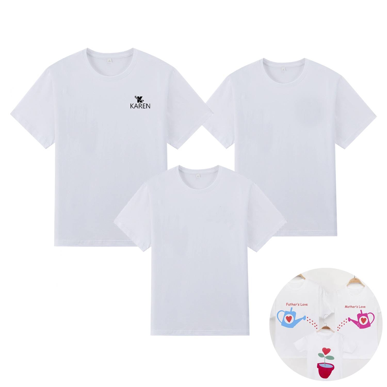 Round Neck White Cotton T Shirts Sports
