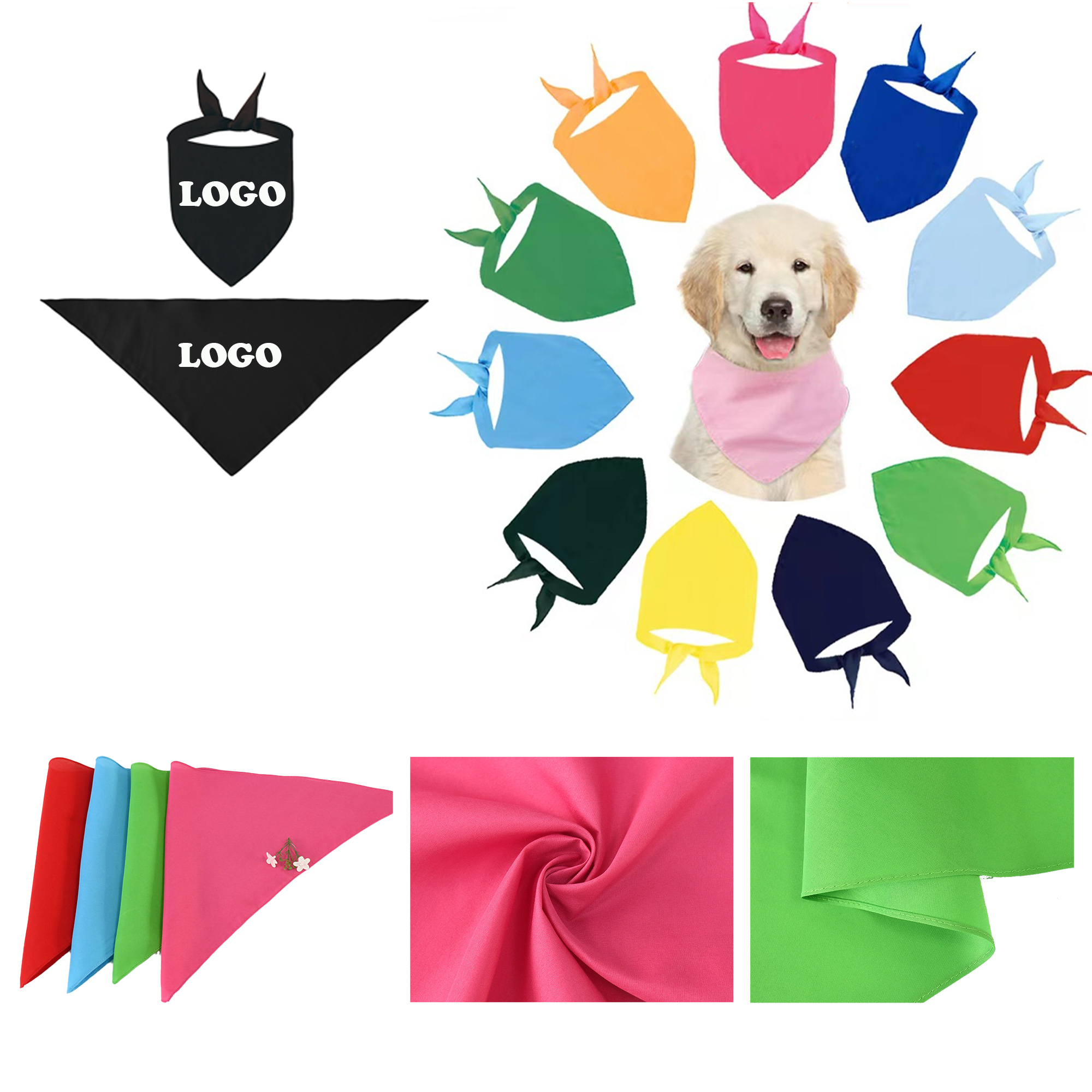 MOQ 50 Pet Triangle Bandana Dog Scarf 3