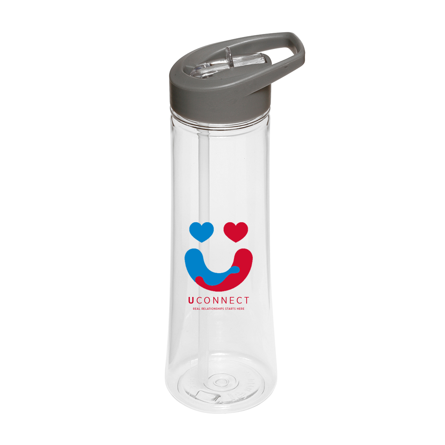 22 oz. Aqua Plastic Sports Water Bottle (1 Color Imprint) 2