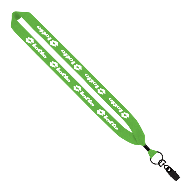 1" Cotton Lanyard with Metal Crimp & Metal Bulldog Clip 6