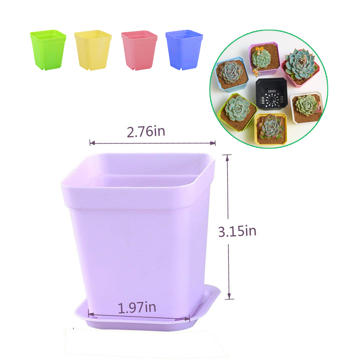 Mini Plastic Plant Pot, custom garden tool with logo imprint 3