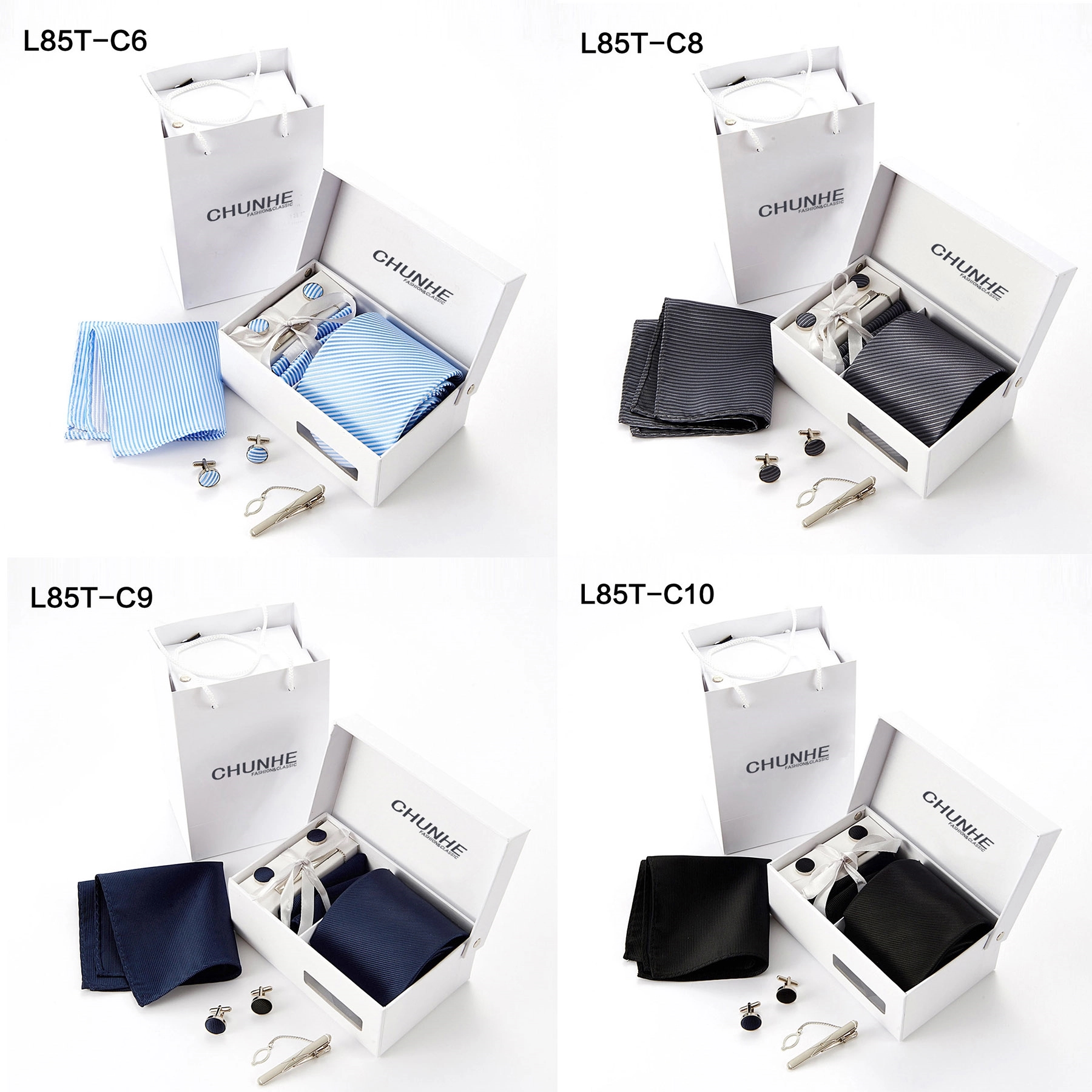 6 Piece Classic Men's Necktie Gift Set 8
