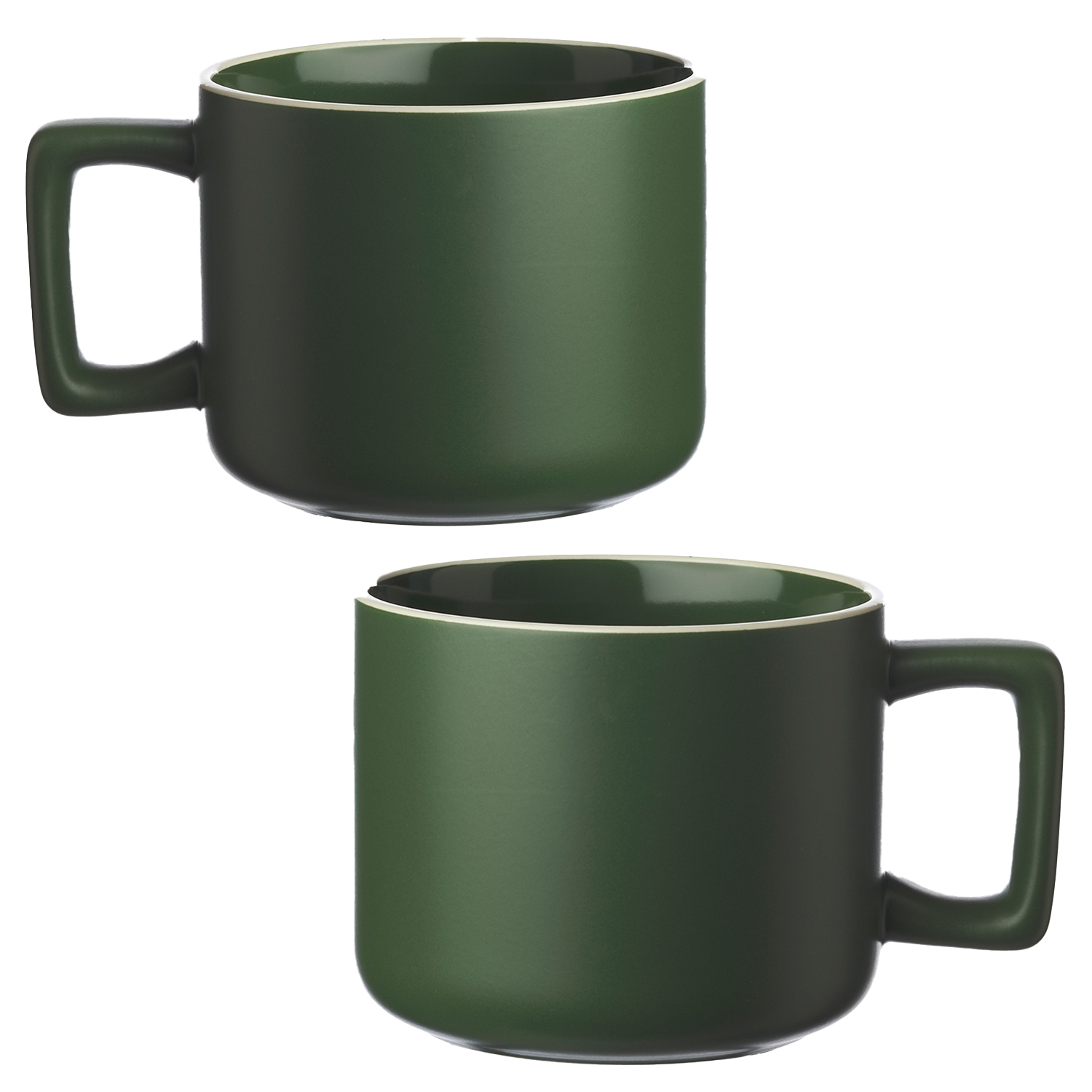 Stylish White Rim Ceramic Mug, 11 oz. 7