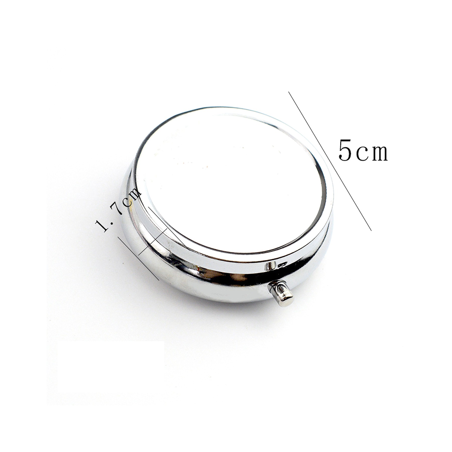 Round Three Compartments Vitamins Pill Cases With Key Chain 3