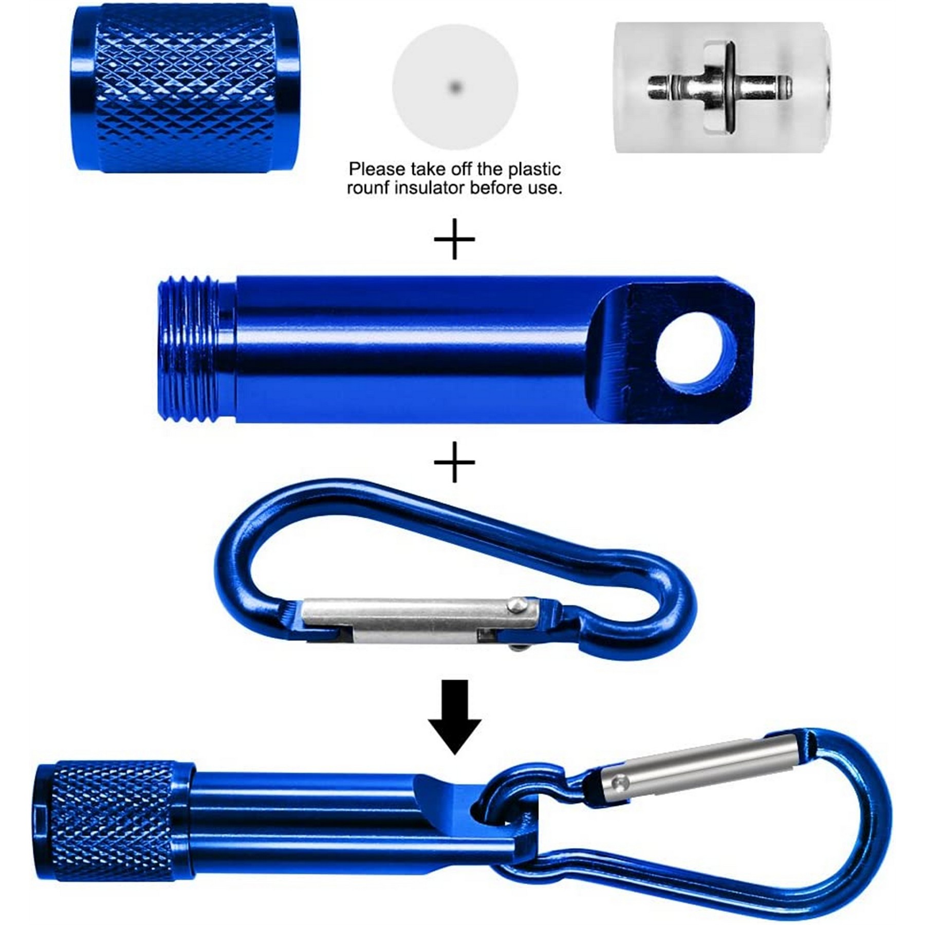 Mini Led Keychain Flashlight With Carabiner 1