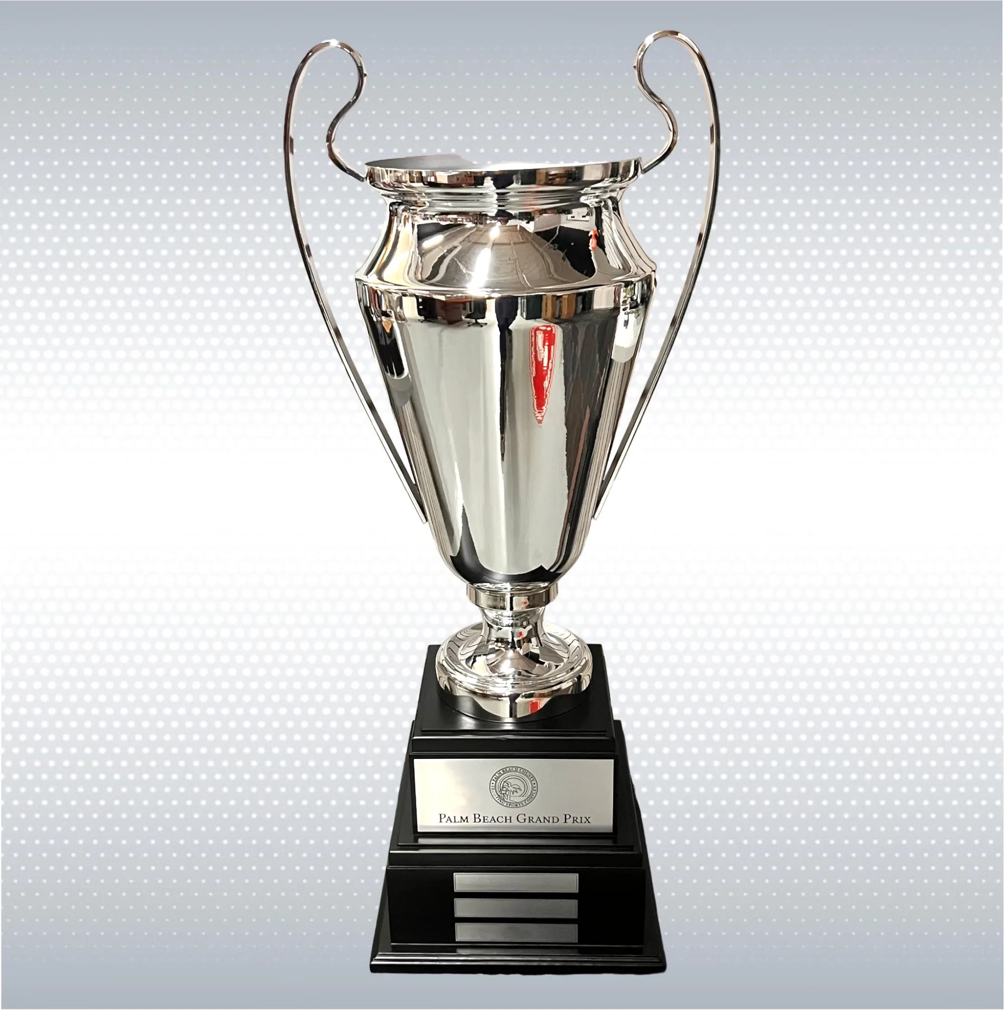 33" Metal Italian Cup Trophy W/ Ebony Wood Perpetual Base 5