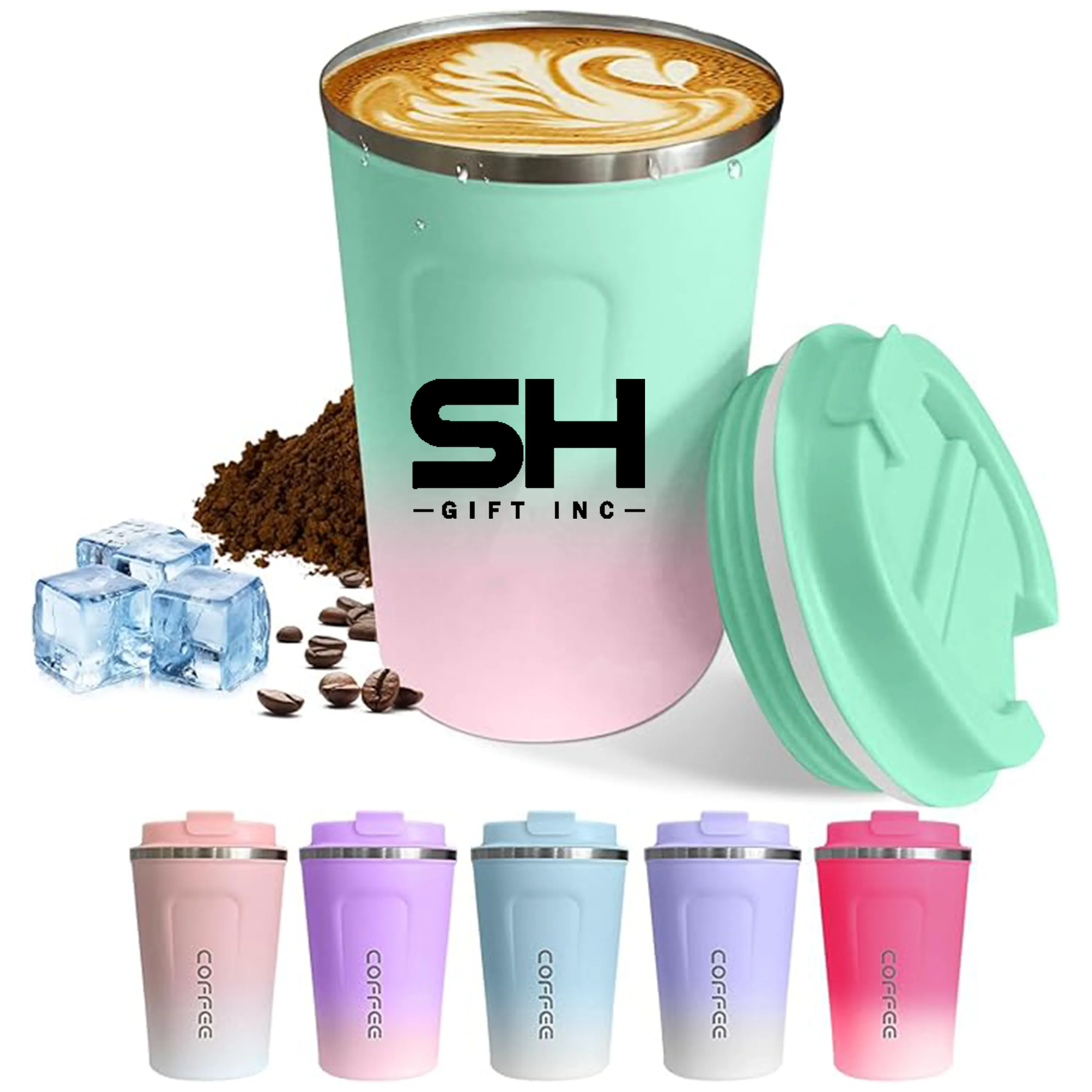 12oz Stainless Steel Vacuum Thermos Coffee Tumblers 2