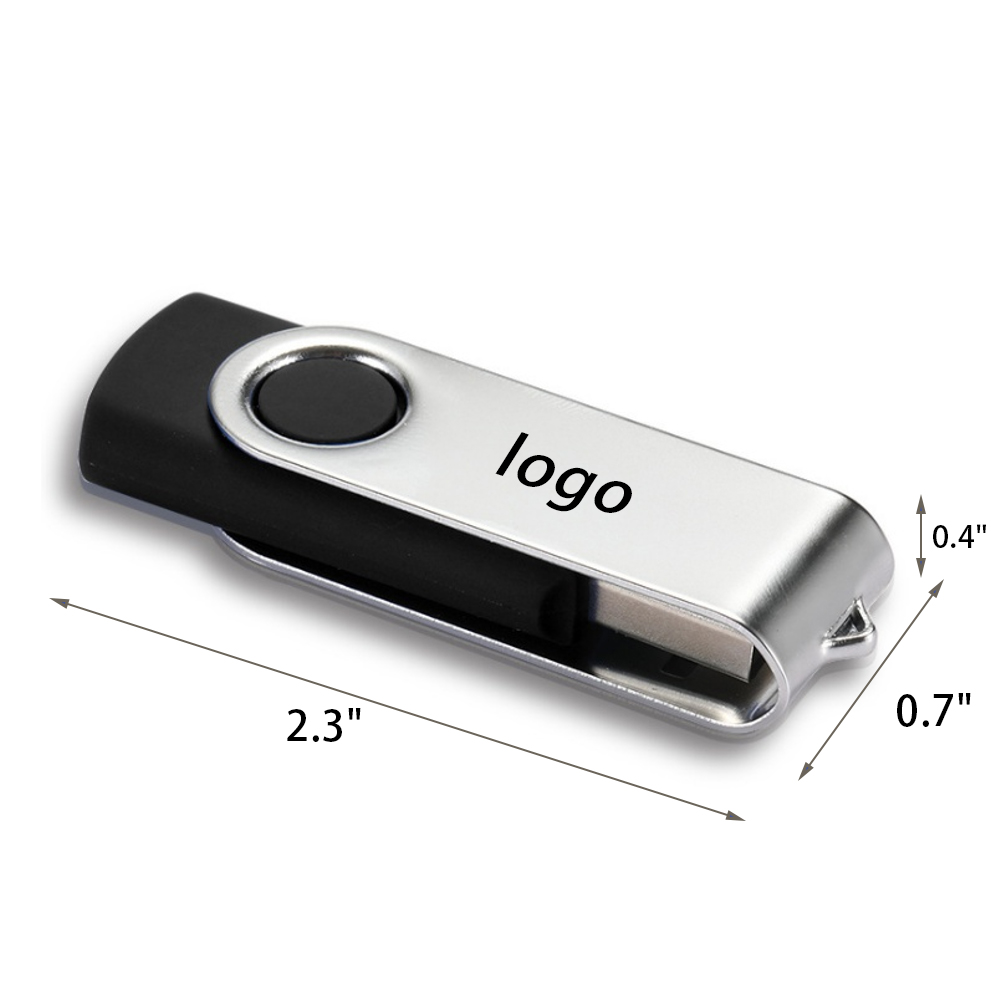 Rotating Customizable Logo Metal USB Drive 2