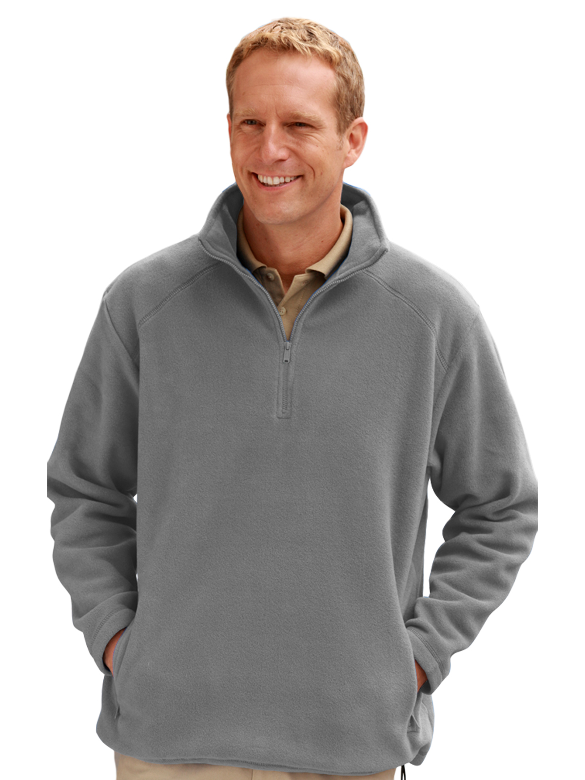 Blue Generation - Unisex 2-Pocket Micro Fleece Zip Pullover 5