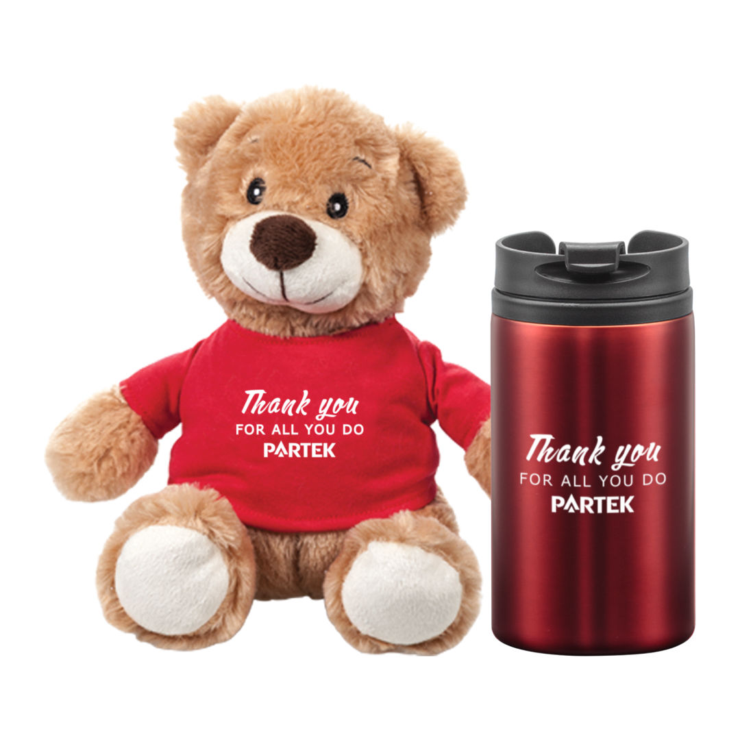 Chester Teddy Bear/Tumbler Gift Set