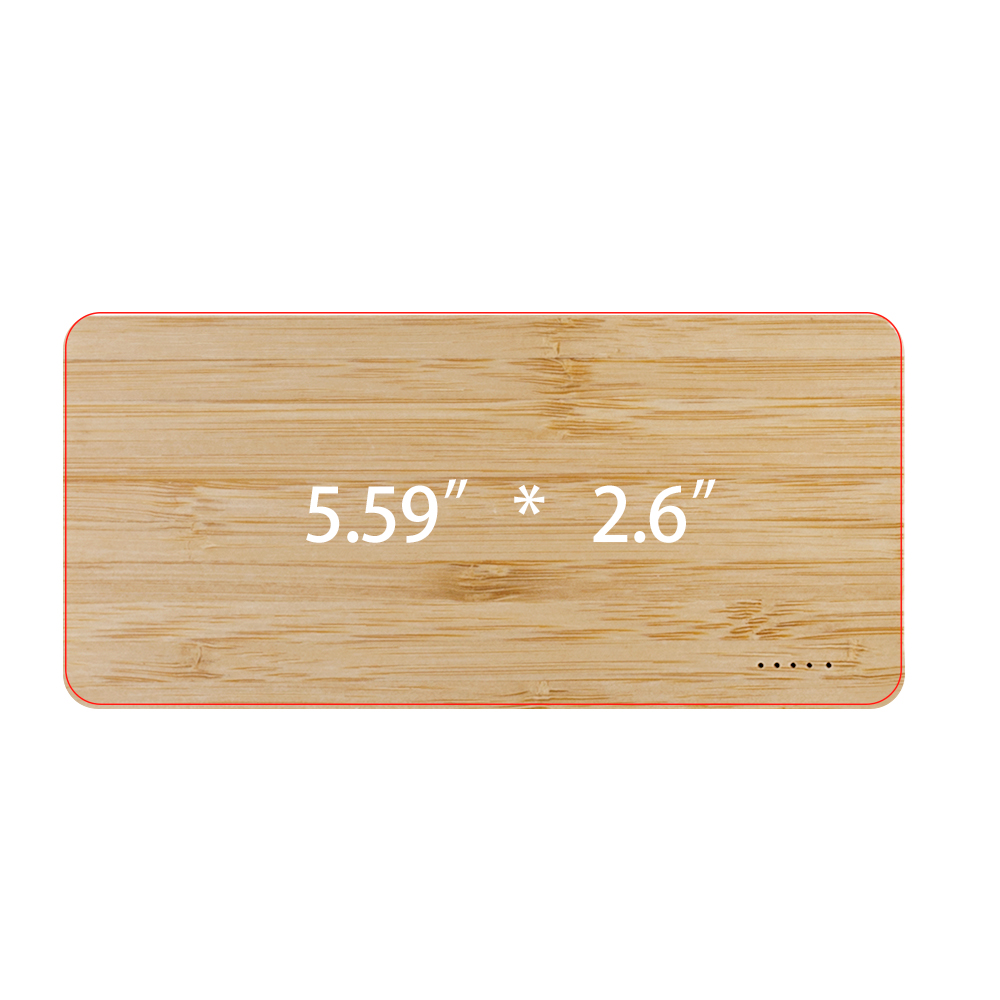 Eco-Friendly Bamboo 10W Fast Wireless Charger And 10000mAh Power Bank 8