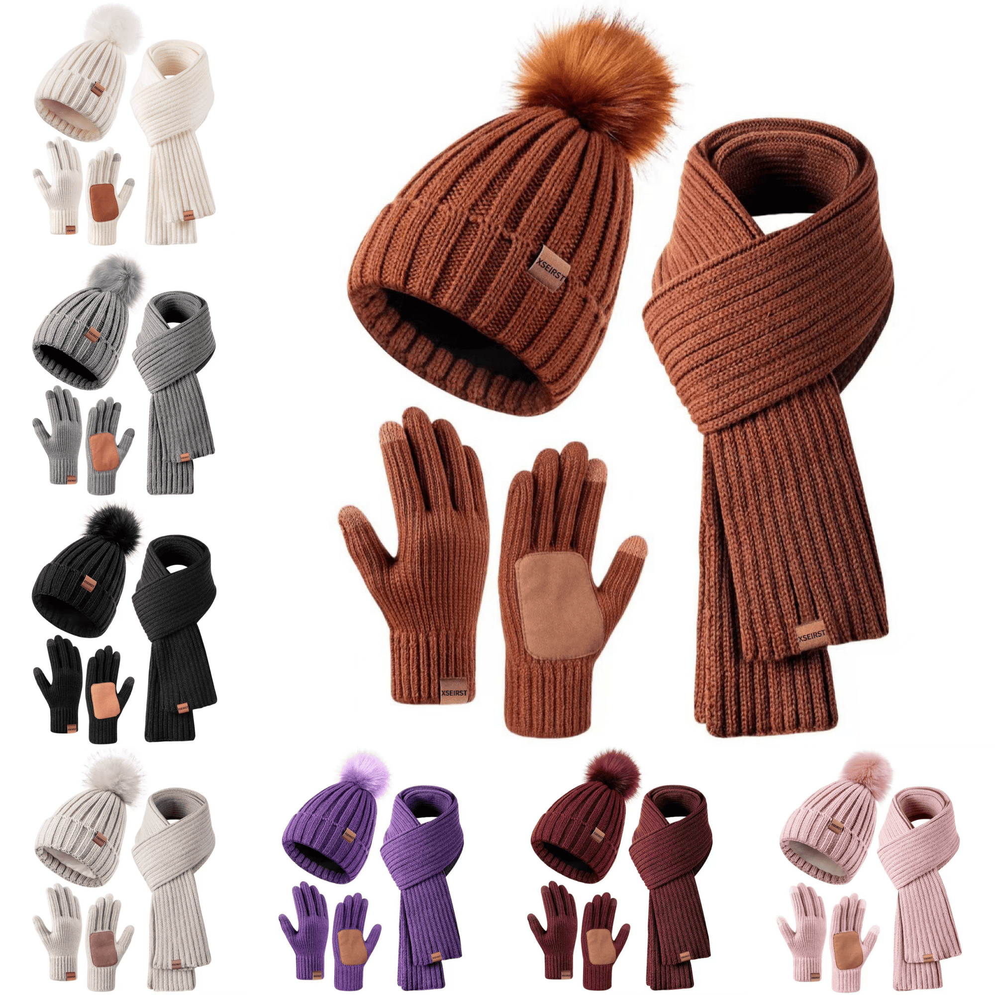 Unisex Touch Screen Cozy Winter Knitted Set 4