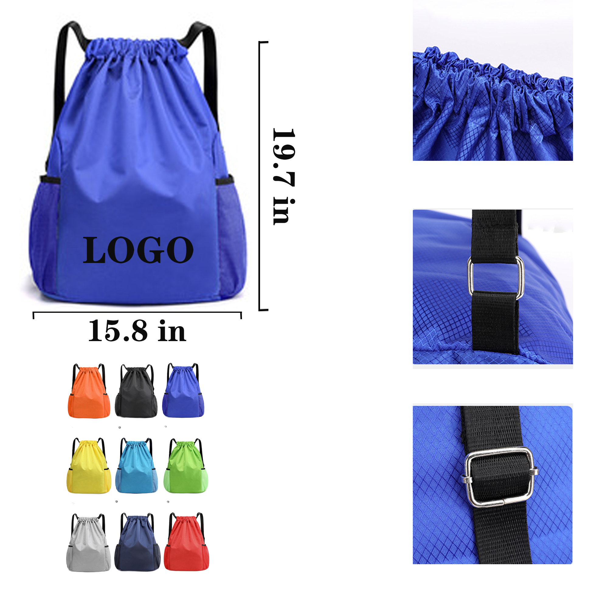 Large Capacity Customized Sports Drawstring Pocket 2