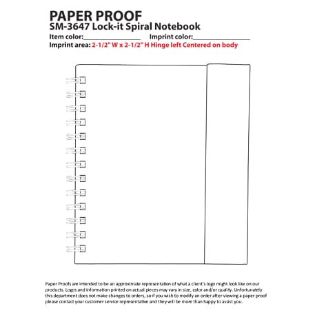 FSC® Mix 6.5" x 7" Lock-it Spiral Notebook 14