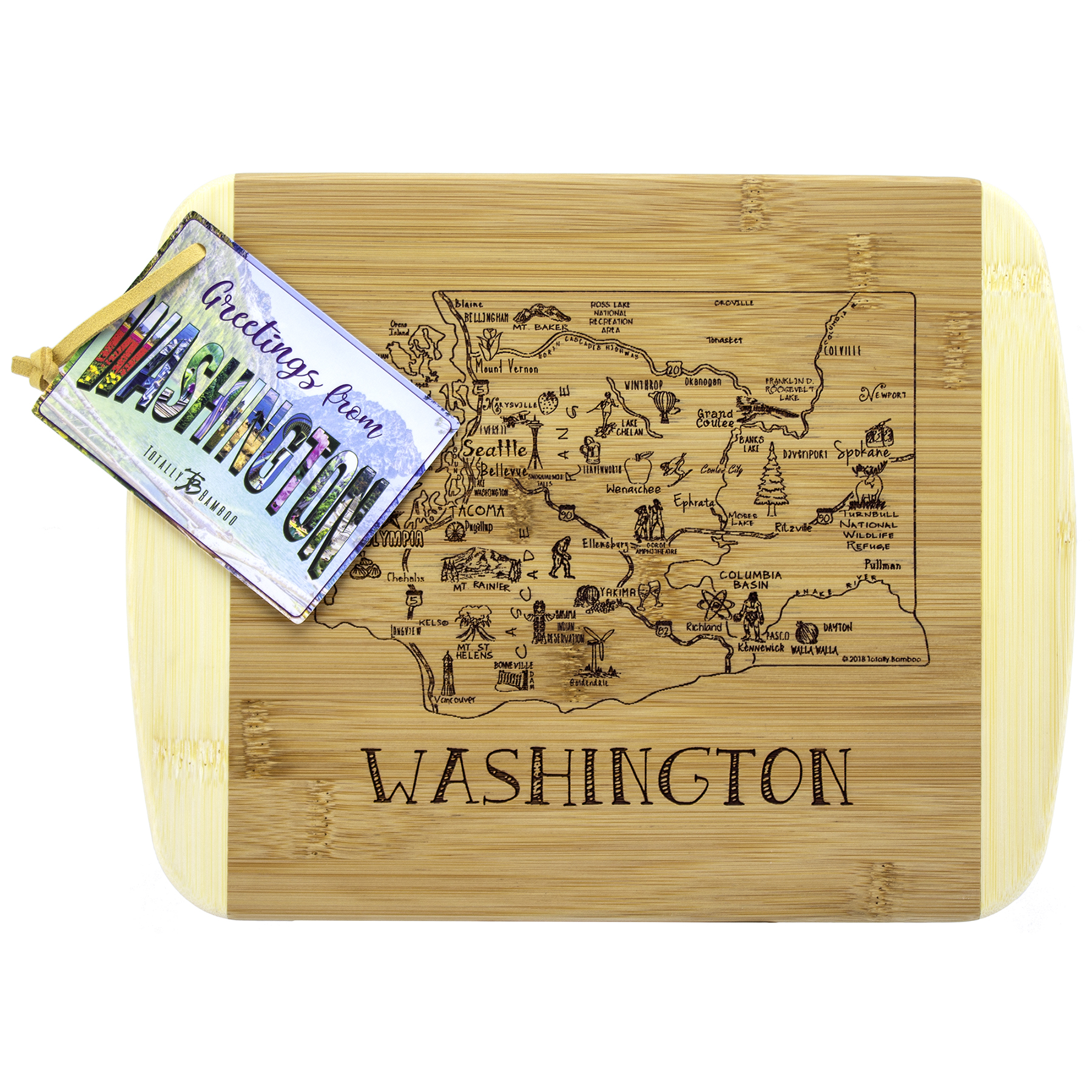 A Slice of Life Washington Cutting and Serving Board 4