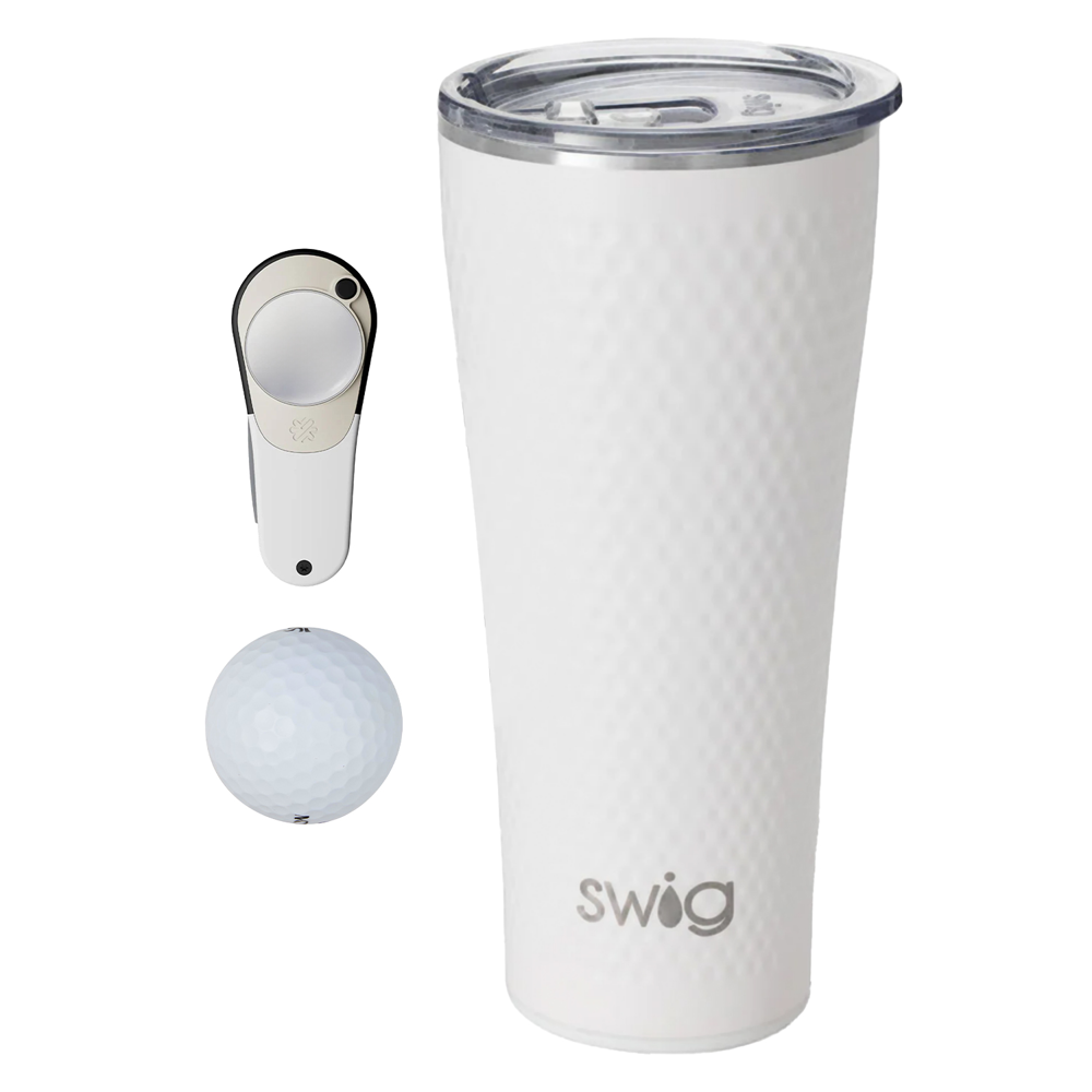 32 oz SWIG® Golf SS Tumbler, Srixon® Golf Balls & Pitchfix® Icon Divot Tool Gift Set