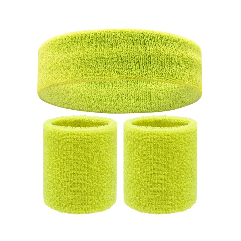 Sweatband Sports Headband Wristband Set 22