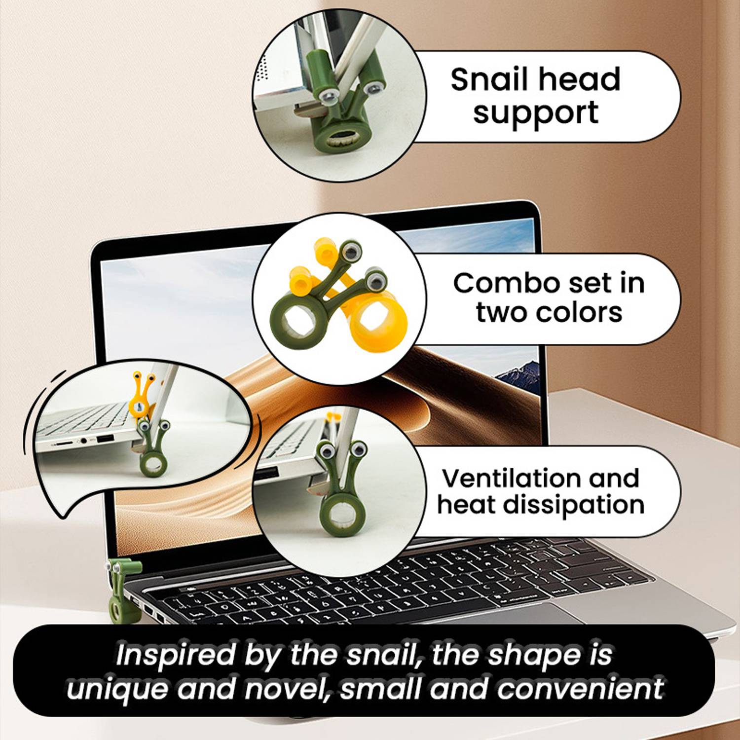 Portable Snail Monitor Desktop Stand 6