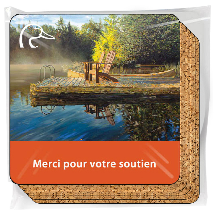 Set of 4 Premium Coasters per bag .060 Gloss Copolyester Top & 1/16" cork base (3.5" x 3.5") 4CP 2