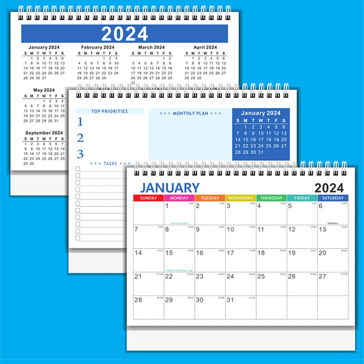 2024 Thickened Fashion Standing Flip Office Desk Calendar 1