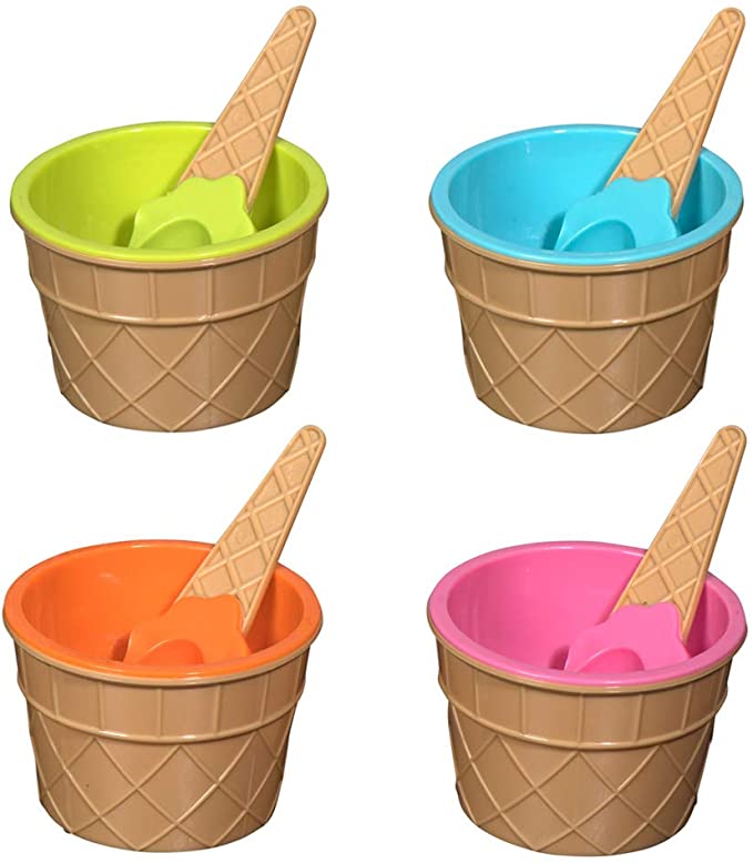 Ice Cream Bowls and Spoons for Summer/Holiday/Parties 3