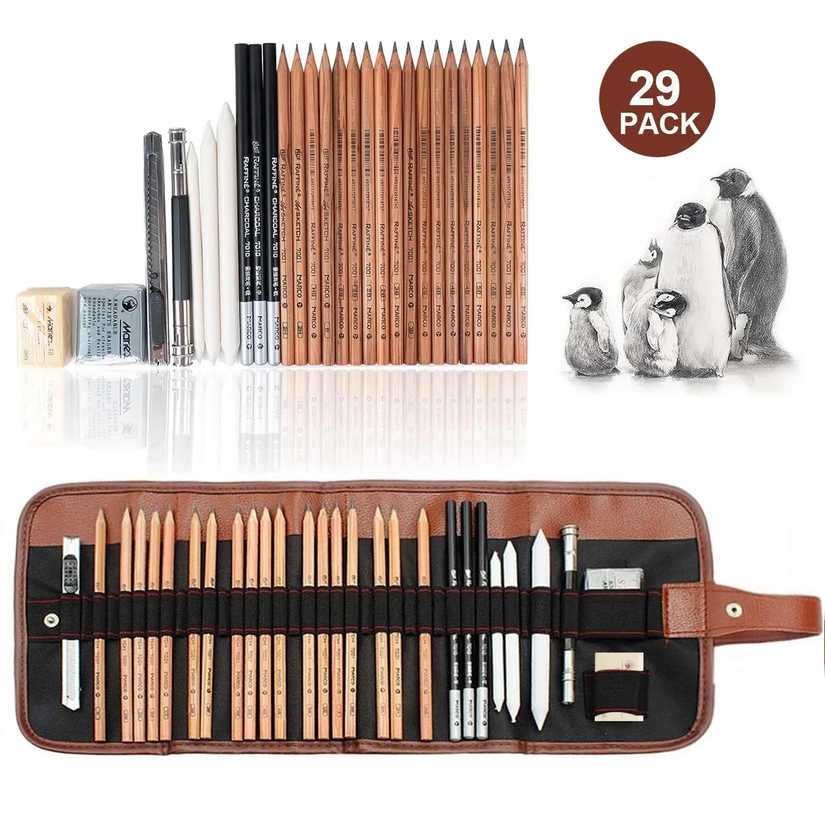 29-Piece Professional Sketching Pencil Set 7