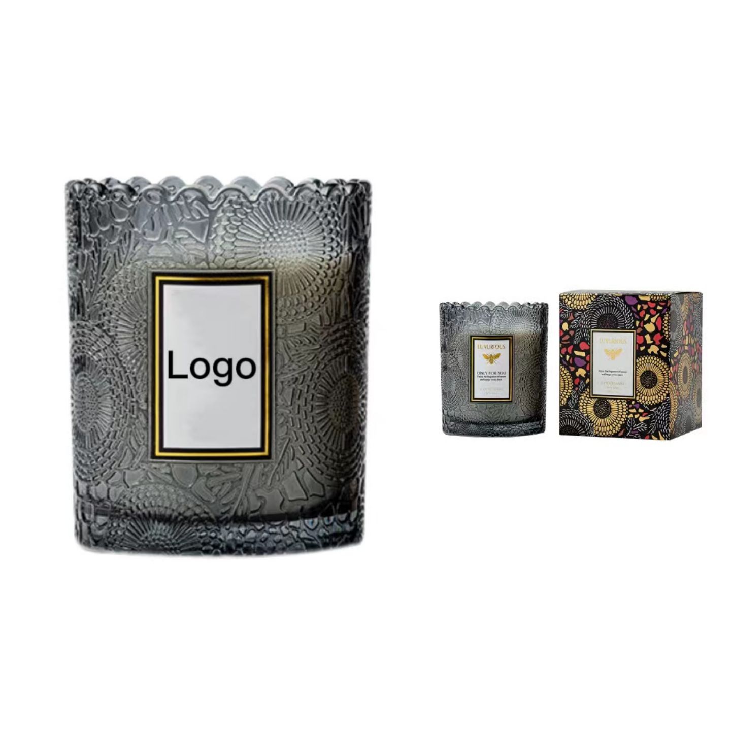 Embossed Soybean Wax Candle 4