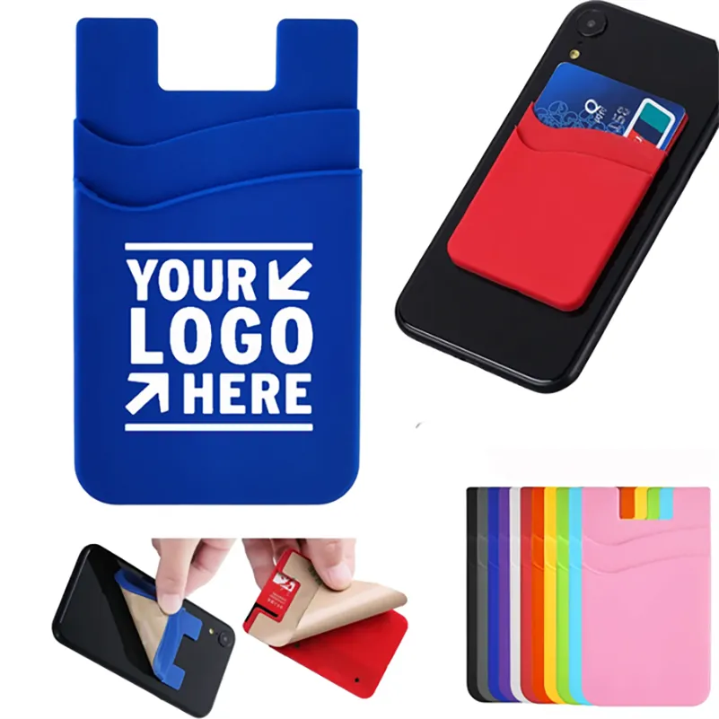 Double Layer Silicone Card Holder Phone Wallet 4