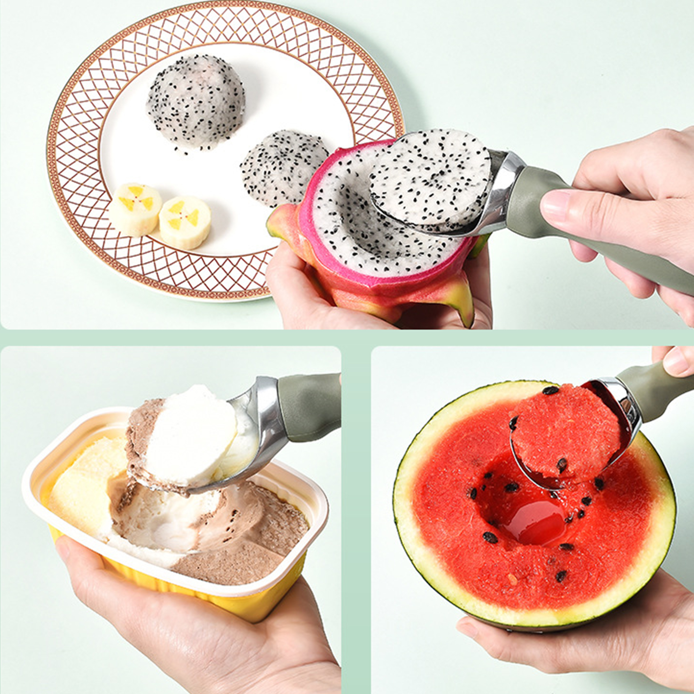 Zinc Alloy Ice Cream Spoon With Bottle Opener 4